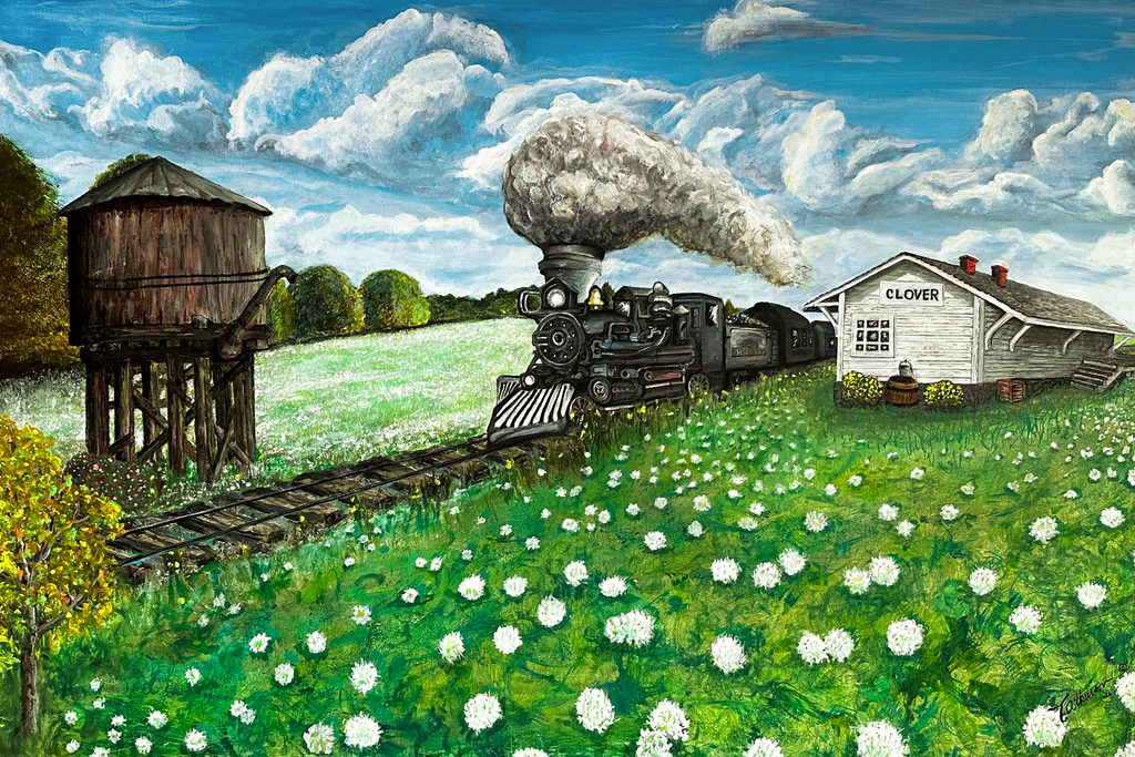 “1890 Railroad Through Clover Field”